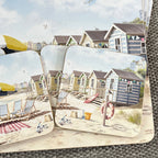 Set of 4 Placemats and Coasters - Beach Huts