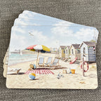 Set of 4 Placemats and Coasters - Beach Huts