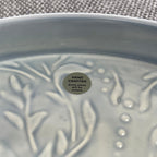 32.5cm Floral Pattern Decorative Metal Tray – Light Blue