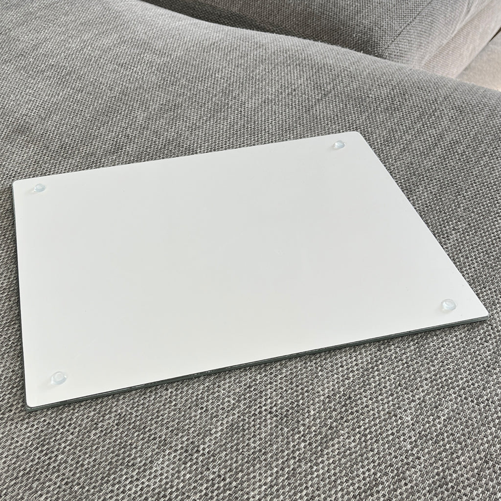 40cm Glass Worktop Saver / Chopping Board – Nautical Beach Hut design