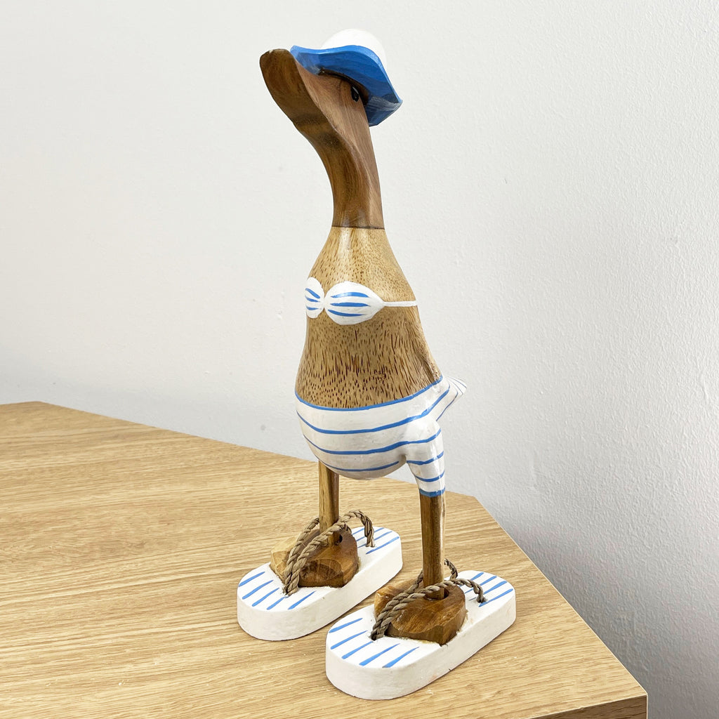 28cm Wooden Bikini Duck Ornament / Figurine