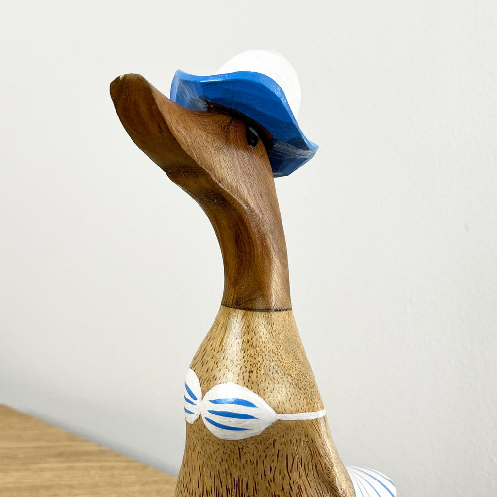 28cm Wooden Bikini Duck Ornament / Figurine