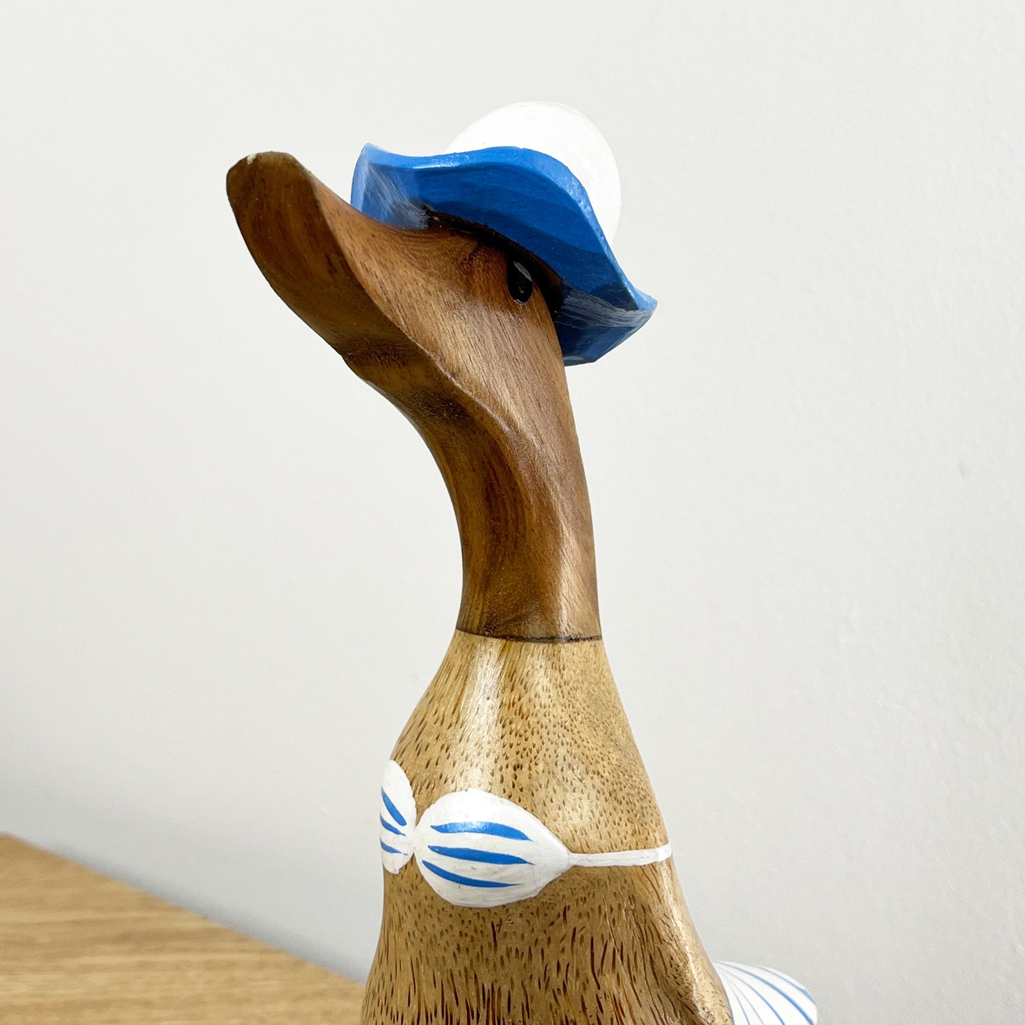 28cm Wooden Bikini Duck Ornament / Figurine