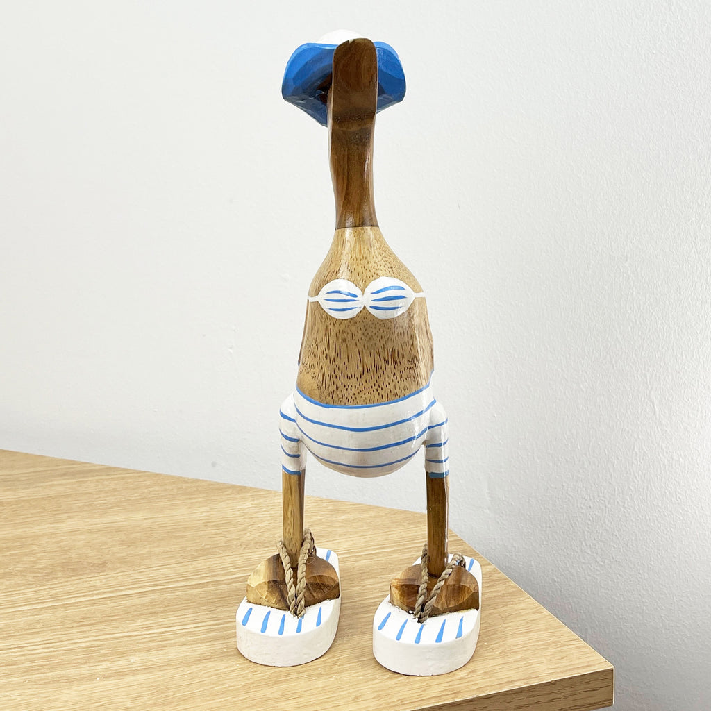 28cm Wooden Bikini Duck Ornament / Figurine