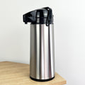 1.8 Litre Insulated Pump Action Airport Flask Drinks Dispenser – Stainless Steel