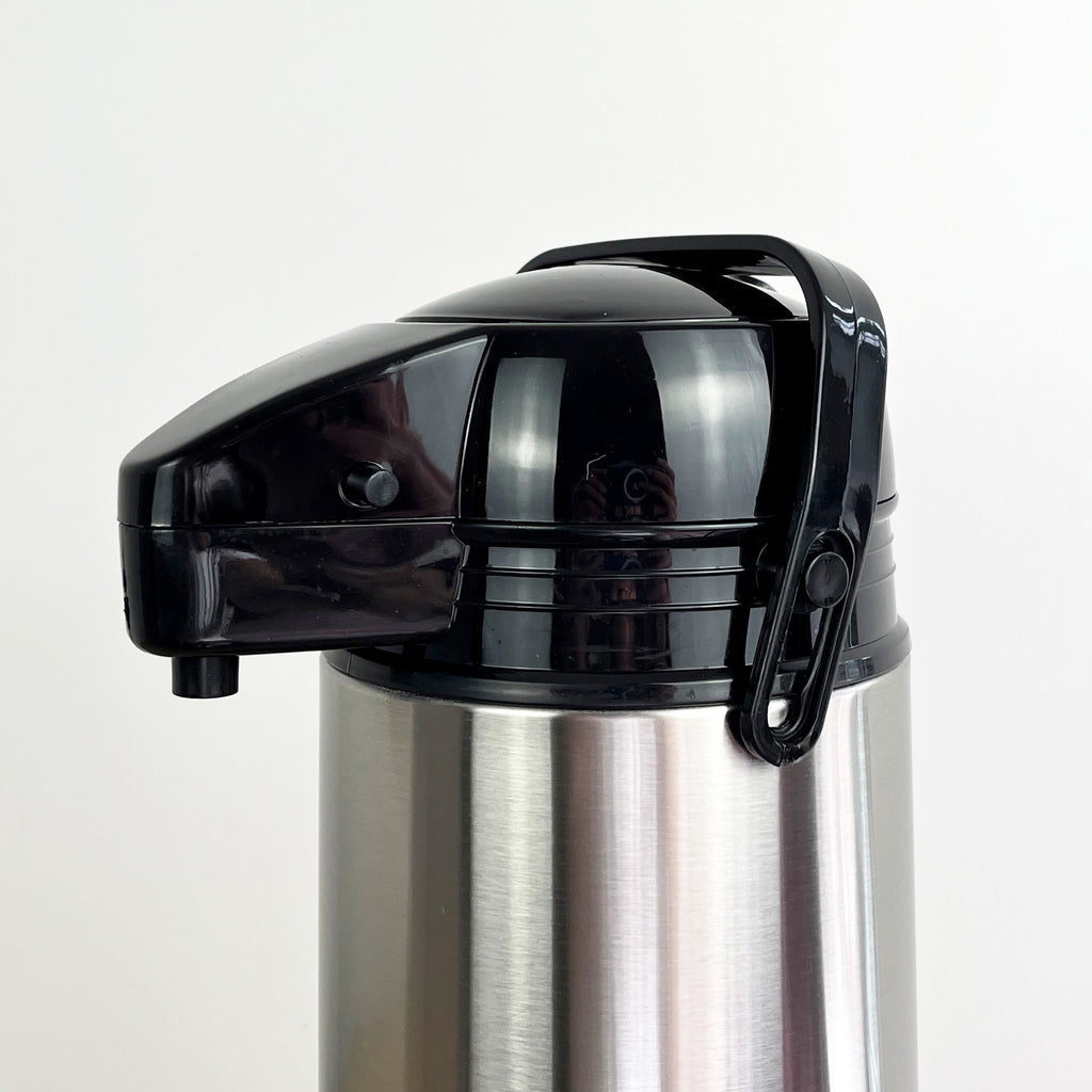 1.8 Litre Insulated Pump Action Airport Flask Drinks Dispenser – Stainless Steel