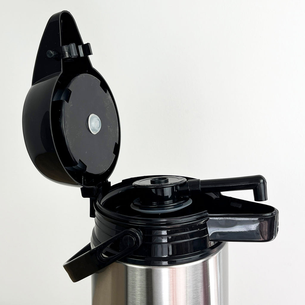 1.8 Litre Insulated Pump Action Airport Flask Drinks Dispenser – Stainless Steel