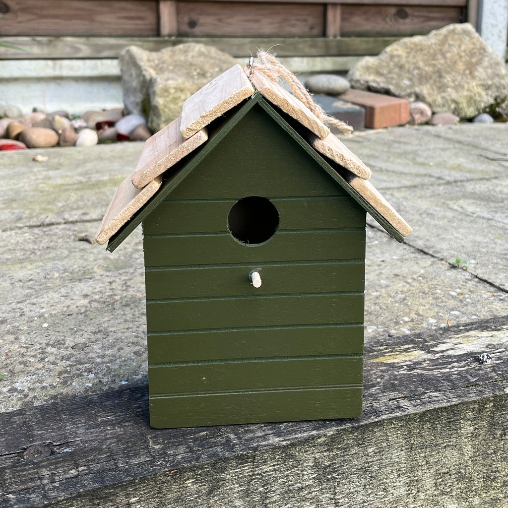 20.5cm Green Wooden Birdhouse for the Garden