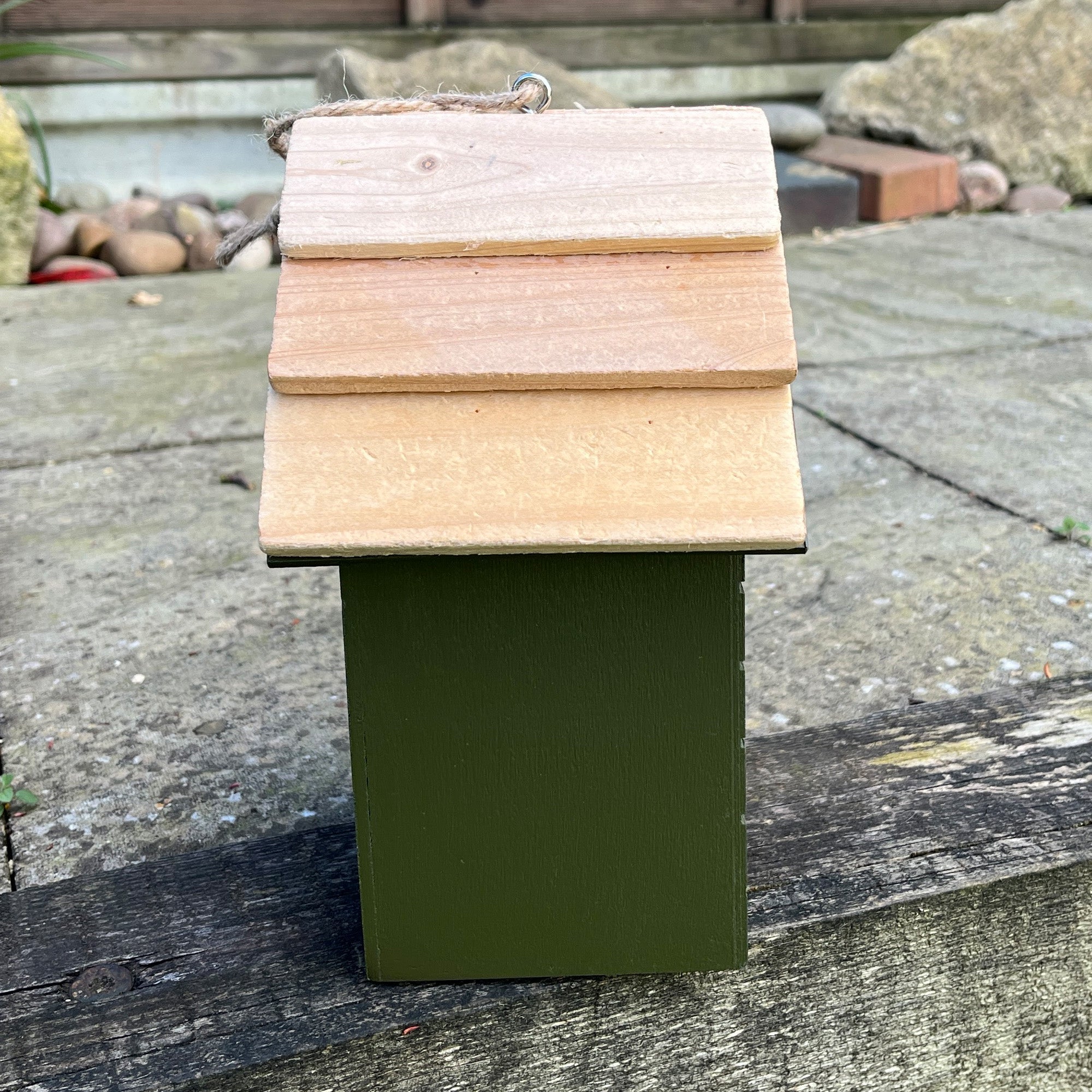 20.5cm Green Wooden Birdhouse for the Garden