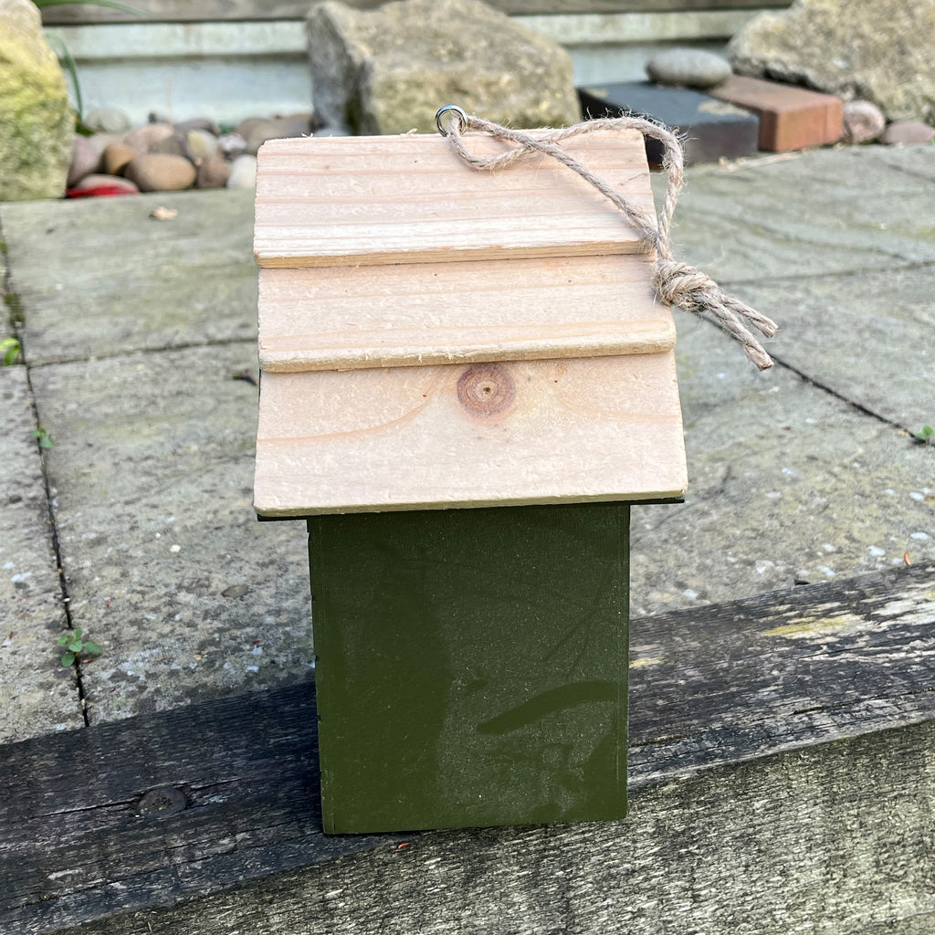 20.5cm Green Wooden Birdhouse for the Garden