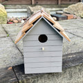 20.5cm Light Grey Wooden Birdhouse for the Garden