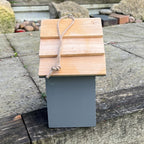 20.5cm Dark Grey Wooden Birdhouse for the Garden