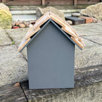 20.5cm Dark Grey Wooden Birdhouse for the Garden