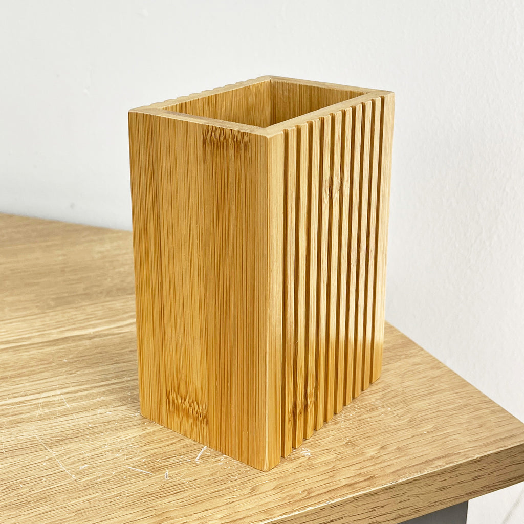 2 Piece Bathroom Sink Accessories Set - Bamboo Wood