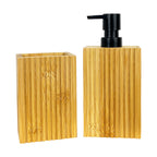 2 Piece Bathroom Sink Accessories Set - Bamboo Wood