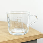 Set of 2 Glass ‘TEA’ Mugs with Handles – Tempered Heat Resistant Glass