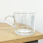 Set of 2 Glass ‘TEA’ Mugs with Handles – Tempered Heat Resistant Glass