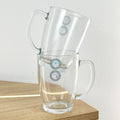 Set of 2 x 350ml Mugs with Handles – Tempered Heat Resistant Glass