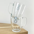 Set of 4 x 350ml Mugs with Handles – Tempered Heat Resistant Glass