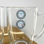 Set of 4 x 350ml Mugs with Handles – Tempered Heat Resistant Glass