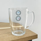 Set of 4 x 350ml Mugs with Handles – Tempered Heat Resistant Glass