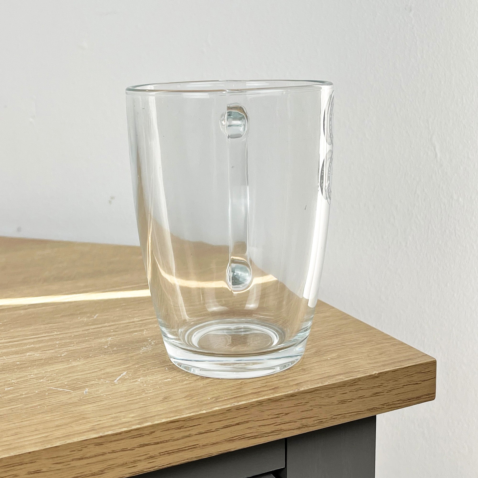 Set of 4 x 350ml Mugs with Handles – Tempered Heat Resistant Glass