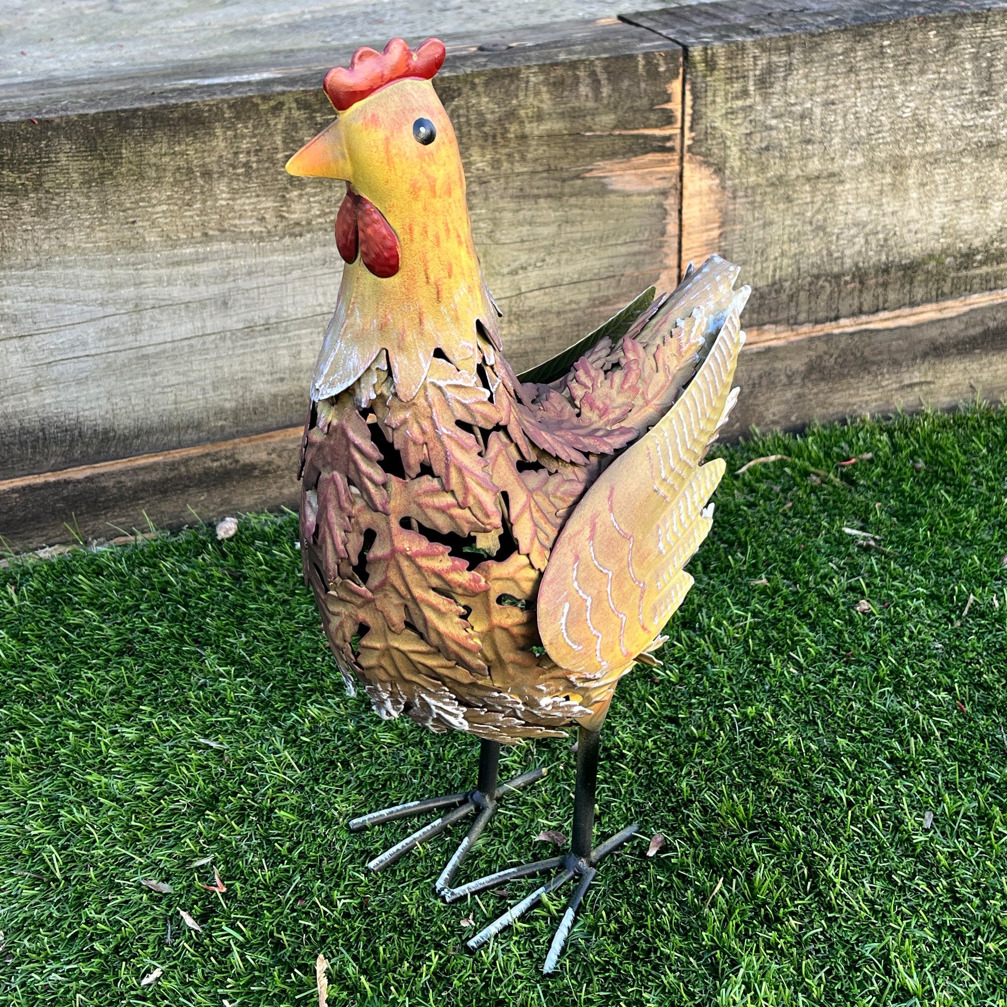 35cm Chicken Metal Garden Ornament