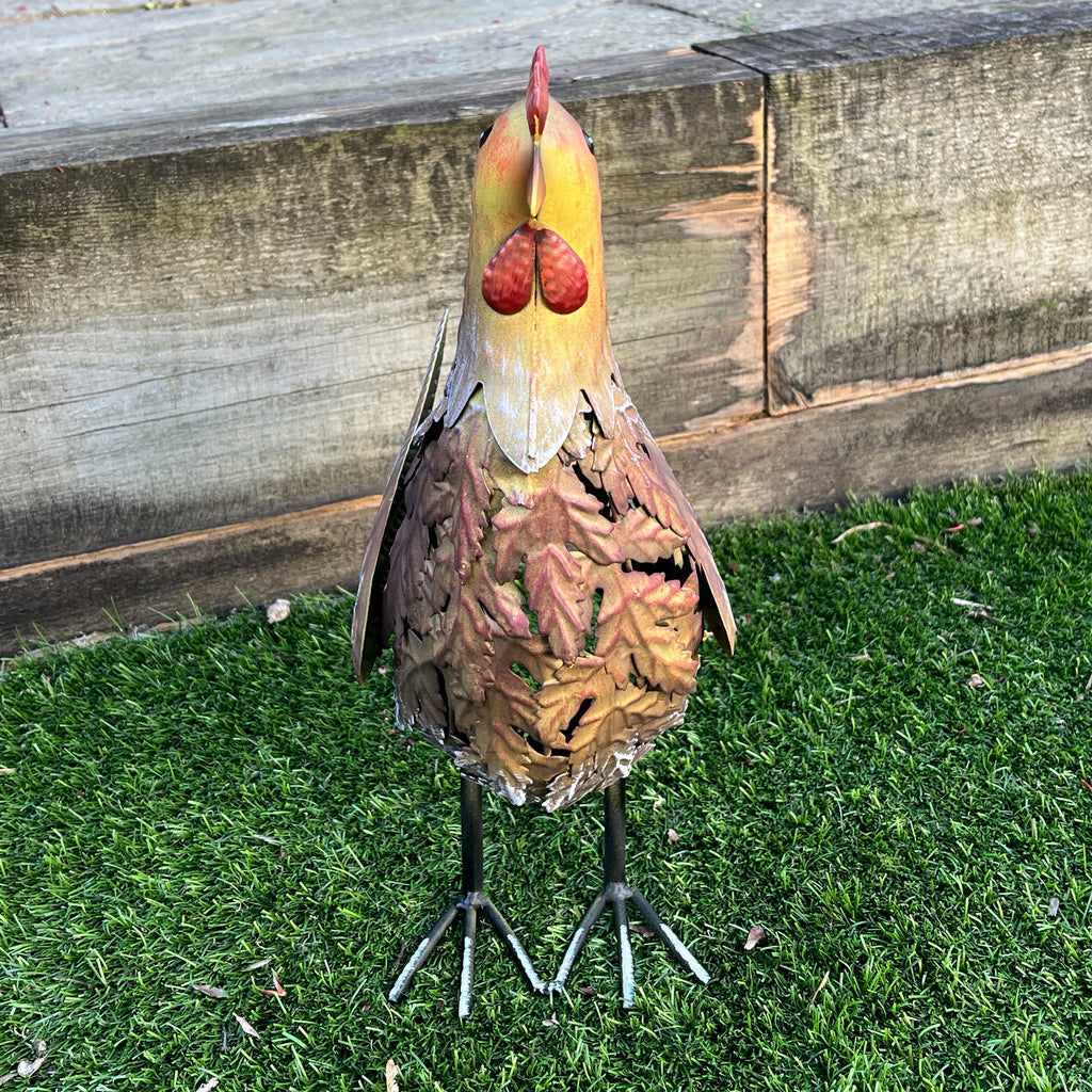 35cm Chicken Metal Garden Ornament