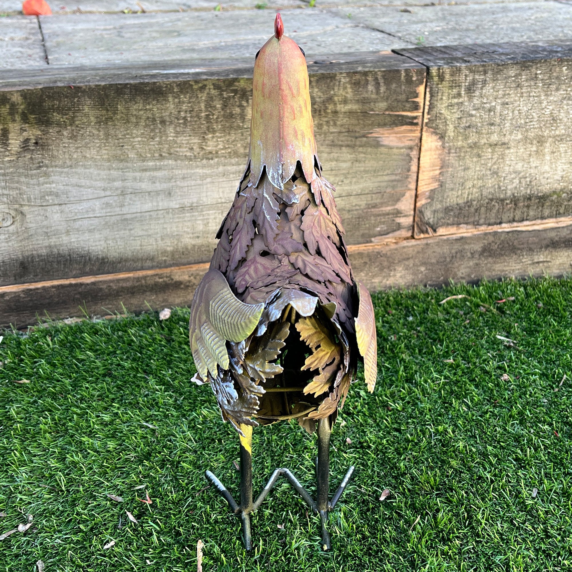 35cm Chicken Metal Garden Ornament