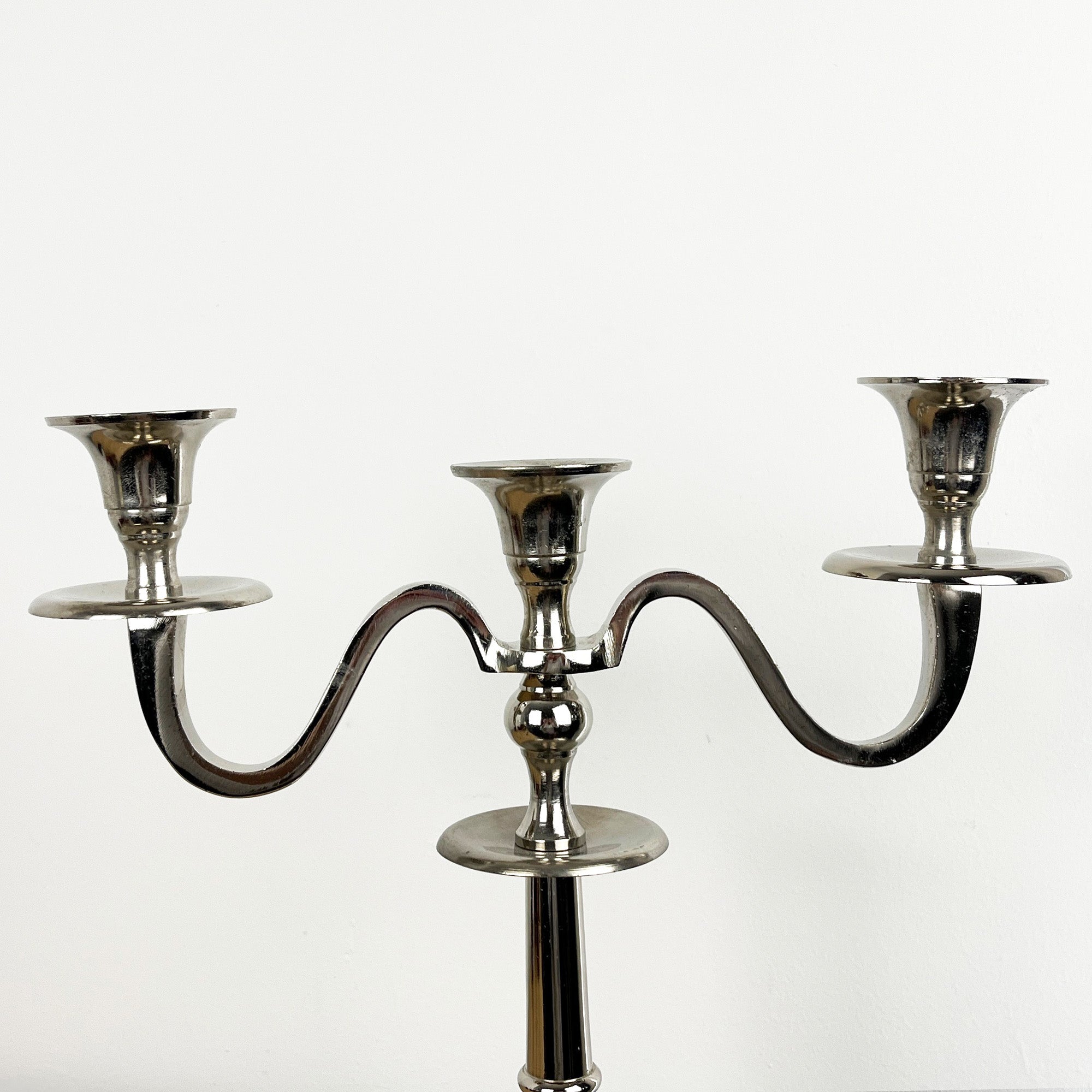 32.5cm Aluminium 3 Arm Candelabra – Imperfect Finish