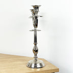 32.5cm Aluminium 3 Arm Candelabra – Imperfect Finish