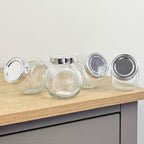 Set of 8 190ml Glass Spice Jars