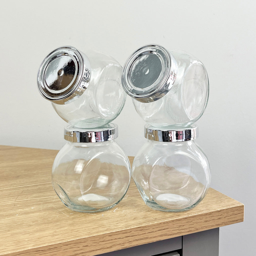 Set of 8 190ml Glass Spice Jars