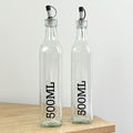 Set of 500ml Oil and Vinegar Bottles - Glass