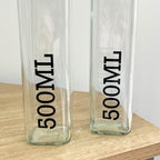 Set of 500ml Oil and Vinegar Bottles - Glass