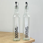 Set of 500ml Oil and Vinegar Bottles - Glass