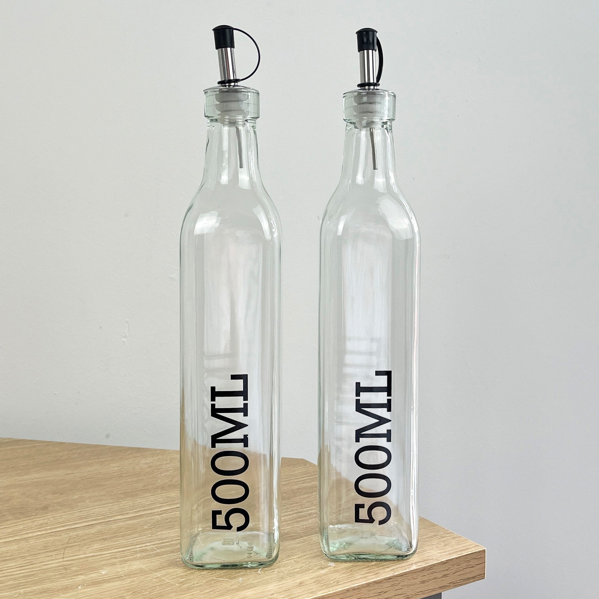 Set of 500ml Oil and Vinegar Bottles - Glass