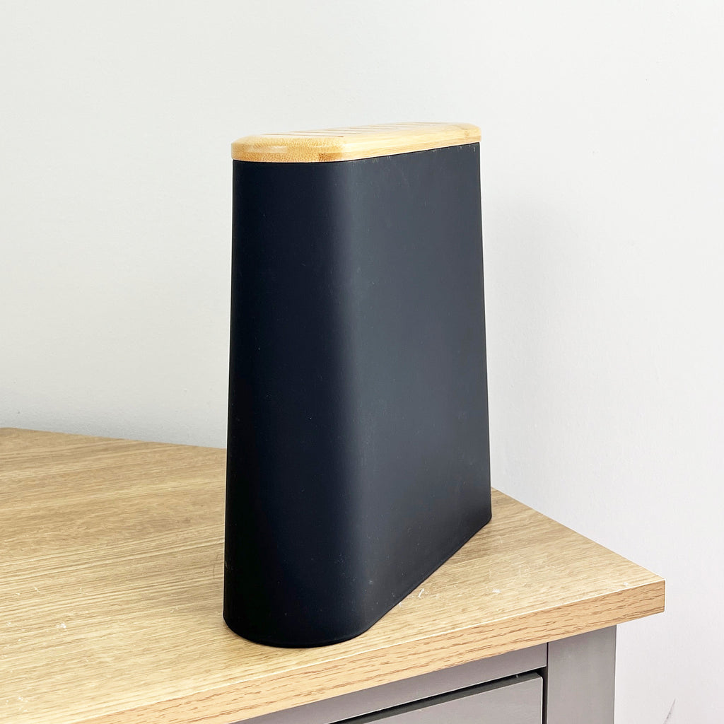 Empty Universal Black Soft Touch Knife Storage Block