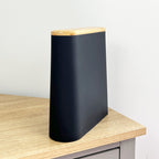 Empty Universal Black Soft Touch Knife Storage Block