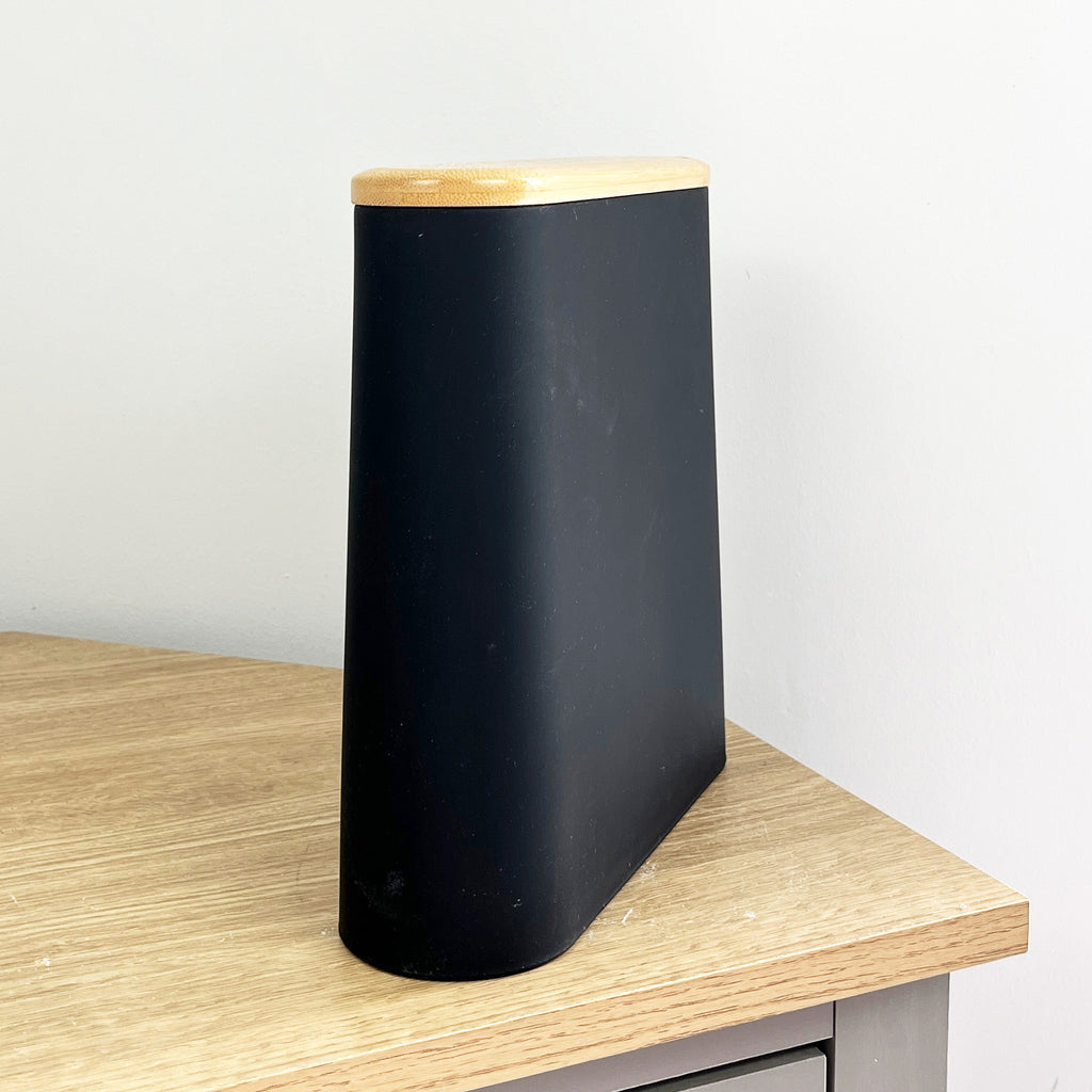 Empty Universal Black Soft Touch Knife Storage Block