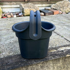 3 x Dark Grey Fence / Balcony Hanging Plant Pots – Plastic