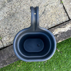 3 x Dark Grey Fence / Balcony Hanging Plant Pots – Plastic