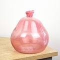 18cm Quirky Recycled Glass Vase - Pink