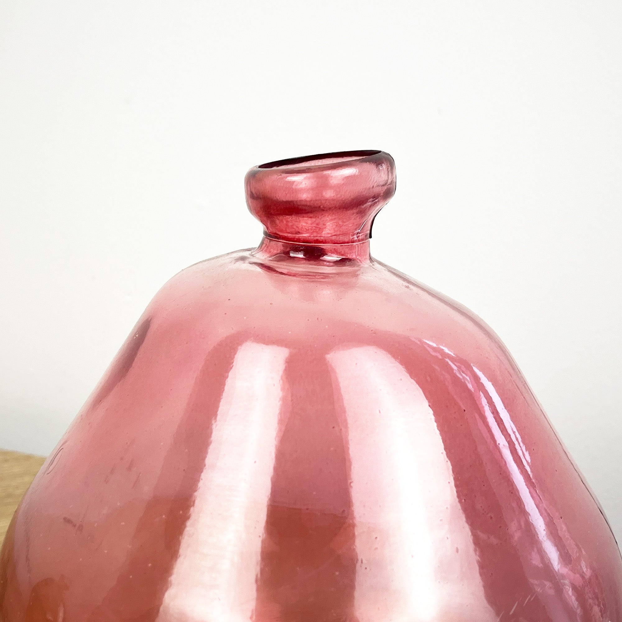 18cm Quirky Recycled Glass Vase - Pink