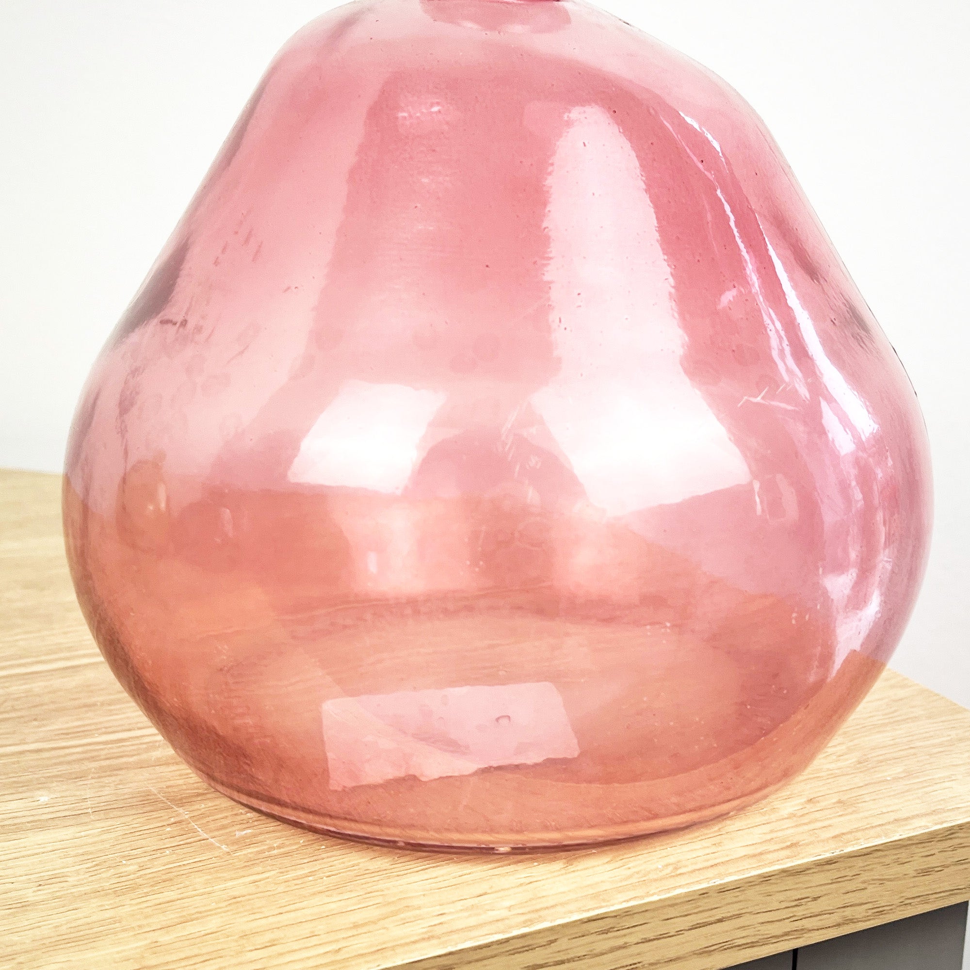 18cm Quirky Recycled Glass Vase - Pink