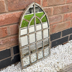 25cm x 42.5cm Rustic Window Arch Wall Mirror – Metal Frame