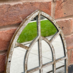 25cm x 42.5cm Rustic Window Arch Wall Mirror – Metal Frame