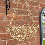 25.5cm Vintage Style Round Metal Hanging Basket