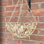 25.5cm Vintage Style Round Metal Hanging Basket