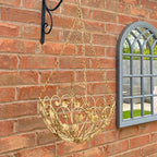 31cm Vintage Style Round Metal Hanging Basket
